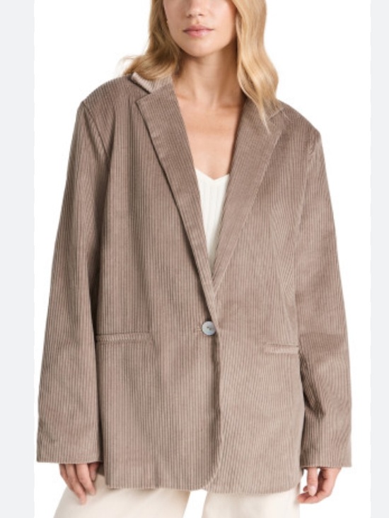 DONNI. Jackets & Blazers - DONNI. Mushroom Corduroy Blazer Medium